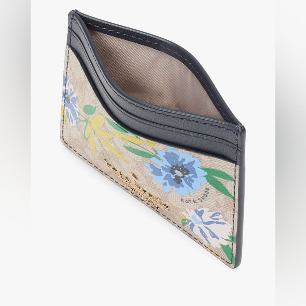 NWT Kate Spade -Spade Flower Floral Small Slim Card Holder - Picture 2 of 5